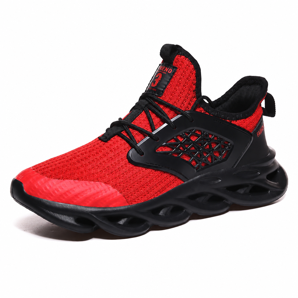 Men's blade running shoes height-boost casual sneakers red black