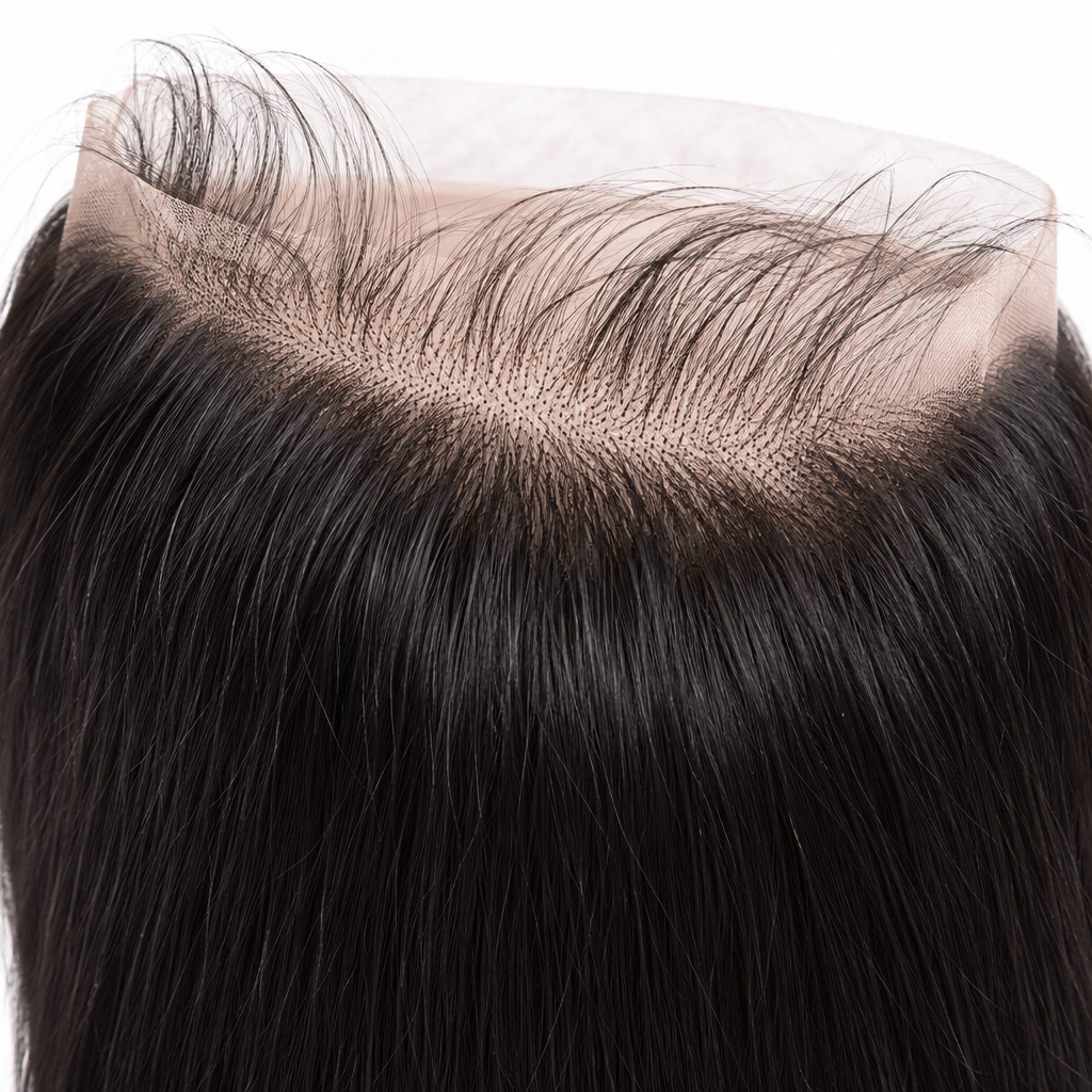 360 lace frontal pre-plucked hairline close-up