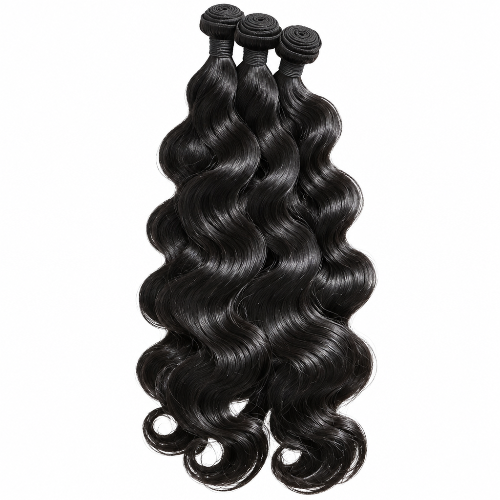 16A body wave hair bundles hanging length