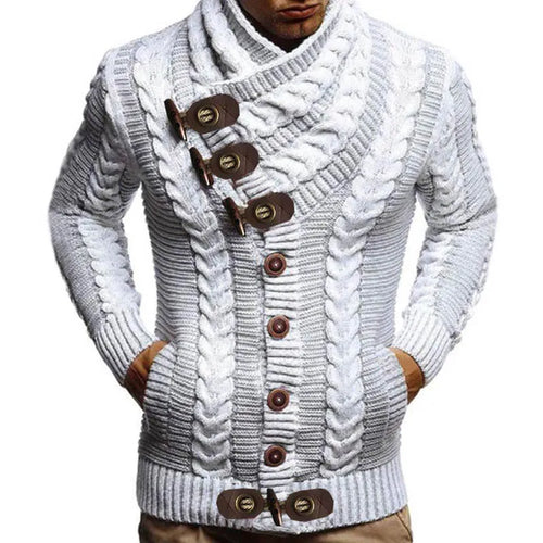 Autumn Winter Turtleneck Sweater Men  New Casual Solid Knitted Cardigan Men FullSleeve Slim Mens Oversized Sweaters Coat men