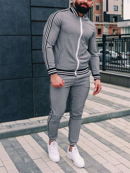 New Men's Autumn Gentlemen Tracksuit Set Jackets Sets Tracksuit Men Sportswear Male Suit Pullover Two Piece Set Casual Sets