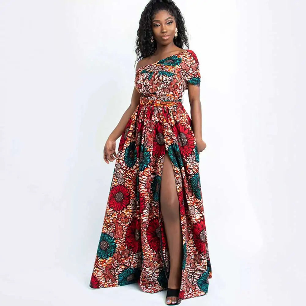 Long Dresses Women's Traditional African Clothing Dashiki Ankara Bandage Maxi Dress Infinity Wrap Multiple Wear Summer Clothes