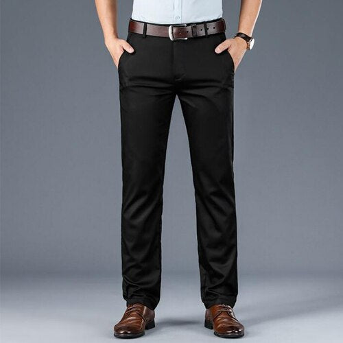 Spring summer new men's pants business high quality brand stretch straight pants men casual pants trousers men clothing
