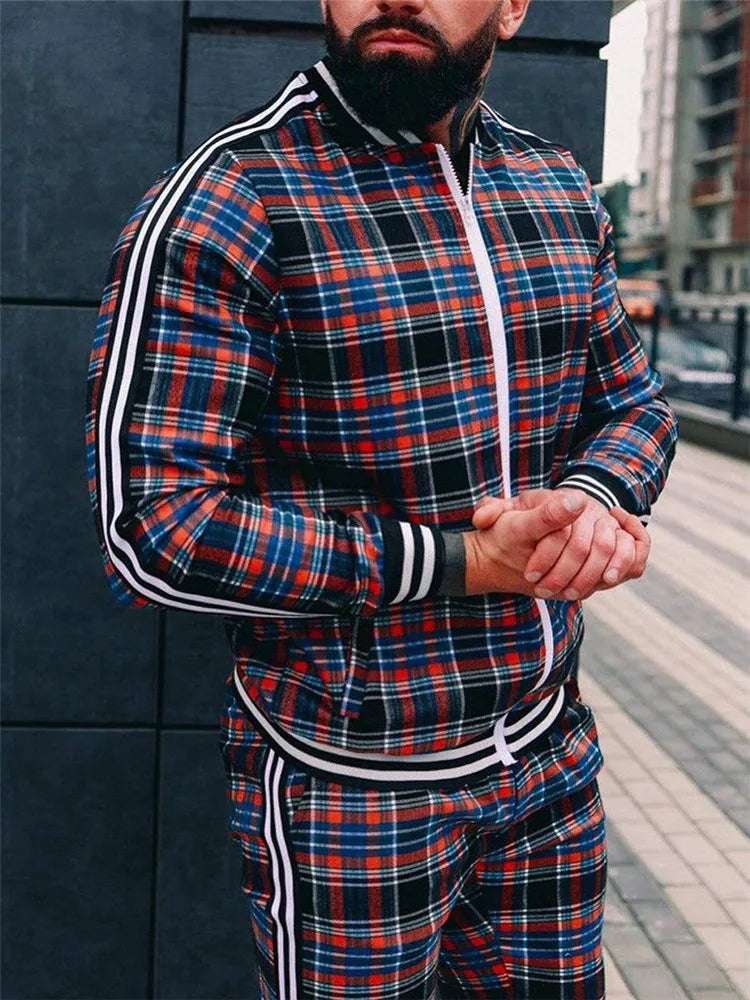 2023 New Men's Autumn Gentlemen Tracksuit Set Jackets Sets Tracksuit Men Sportswear Male Suit Pullover Two Piece Set Casual Sets