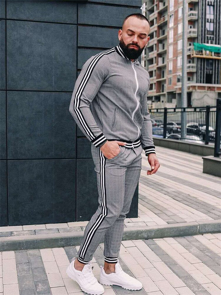 2023 New Men&#39;s Autumn Gentlemen Tracksuit Set Jackets Sets Tracksuit Men Sportswear Male Suit Pullover Two Piece Set Casual Sets