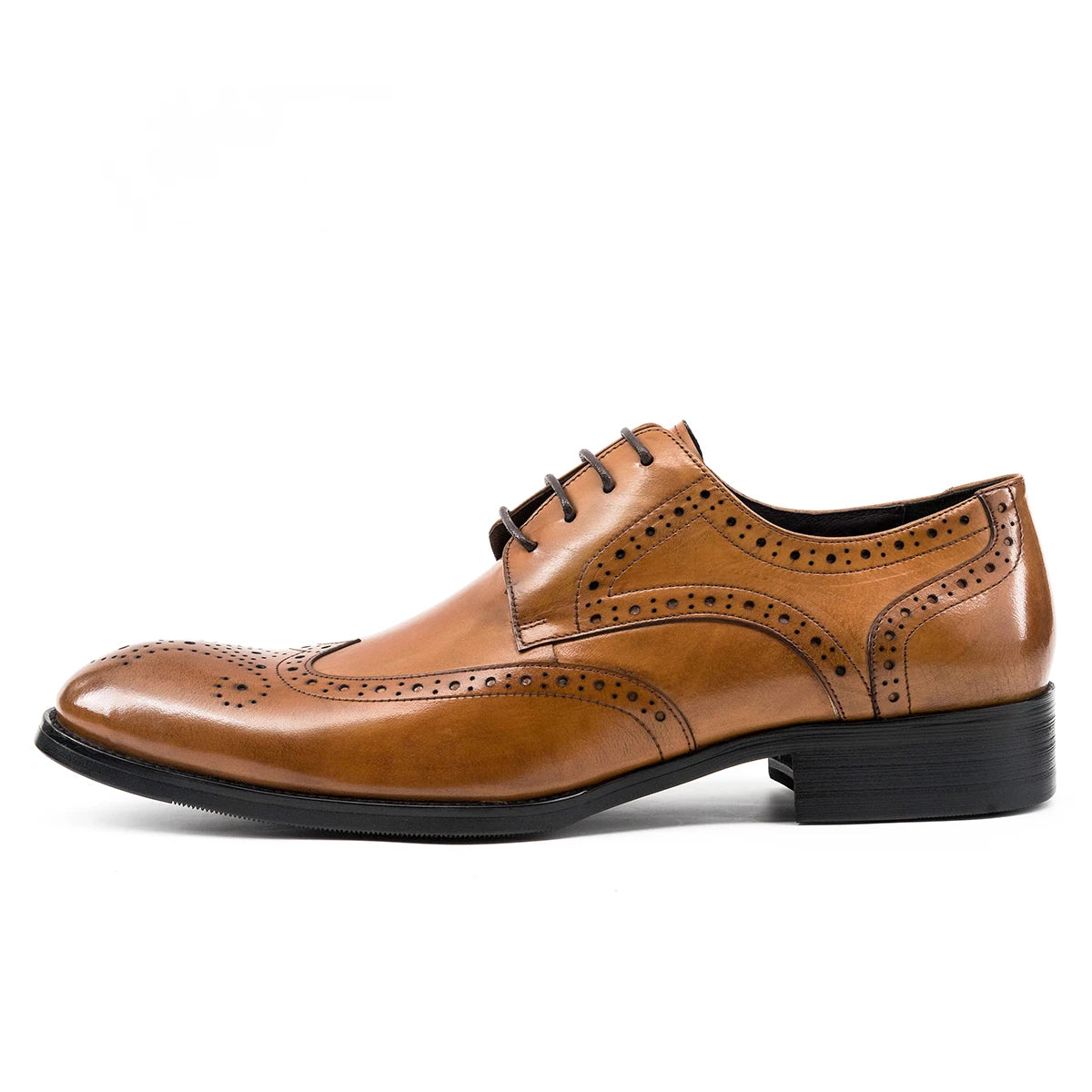 Hanmce Shoes For Men With Free Shipping Multi-color Fashion Breathable Leather Businese Wedding Brogue Shoes