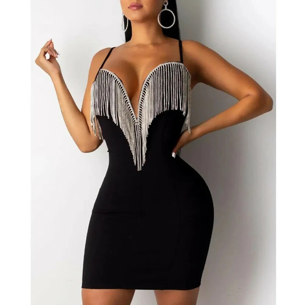 Women Tassels Jumpsuit Romper Spring Autumn Sleeveless V Neck Pants Jumpsuit Clubwear Trousers Outfit Clothes For Female