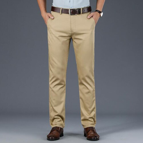 Spring summer new men's pants business high quality brand stretch straight pants men casual pants trousers men clothing