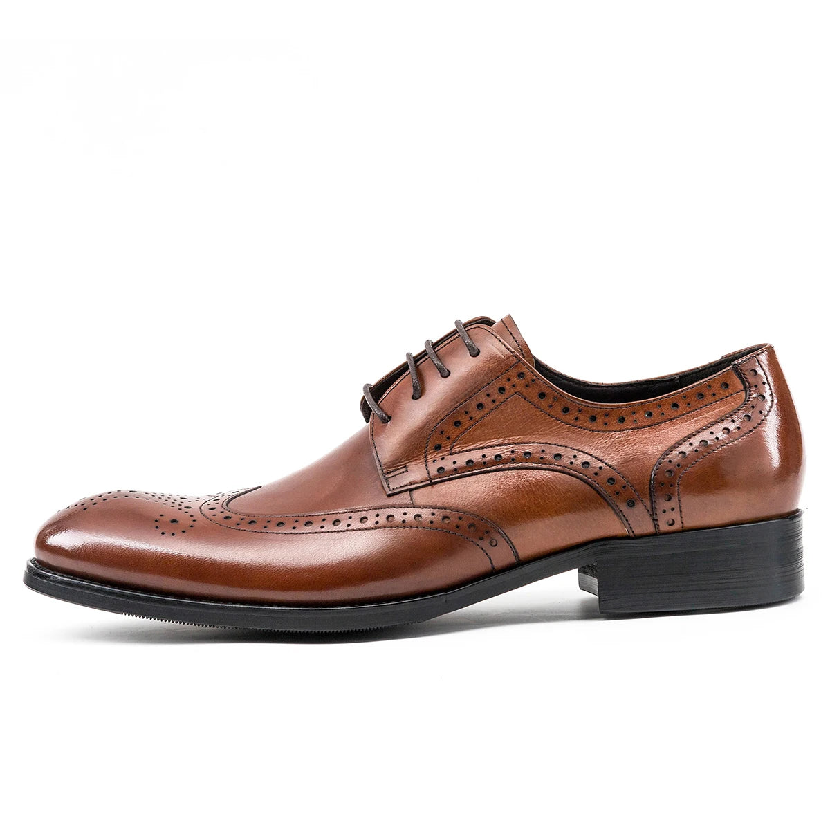 Hanmce Shoes For Men With Free Shipping Multi-color Fashion Breathable Leather Businese Wedding Brogue Shoes