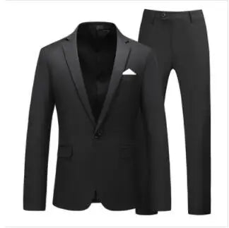 2026 Men's Red Suit 2-Piece Sets, Wedding Party Dress Coat and Pants Asian Size Terno Masculino Black White Blue Costume Homme