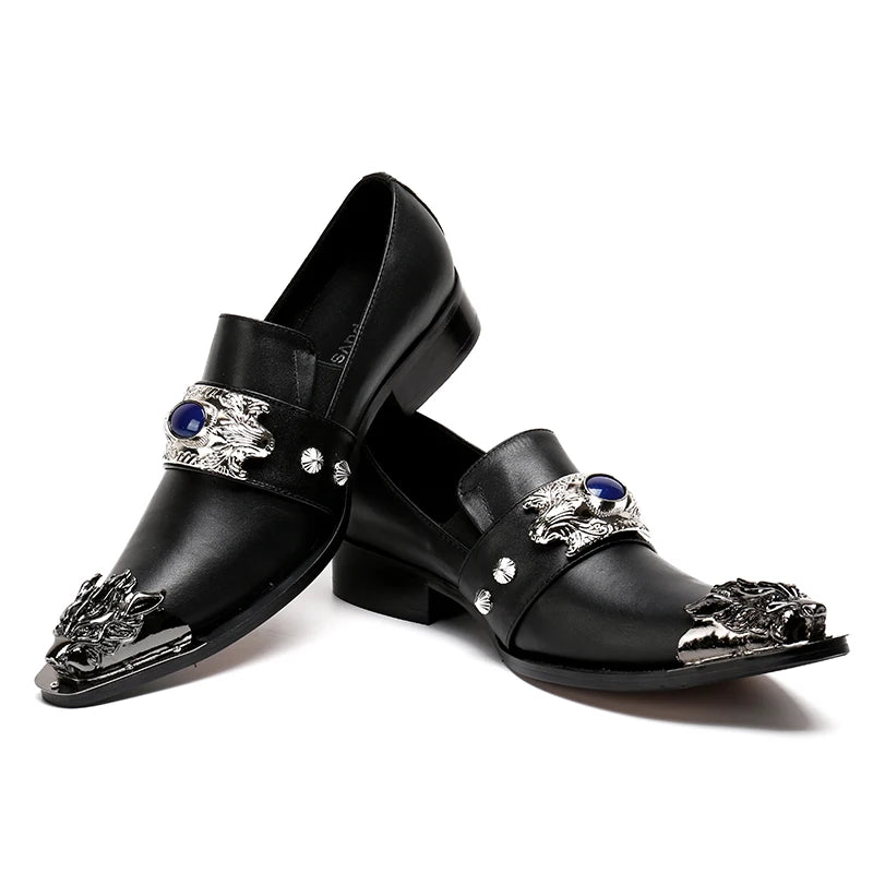Sommer neue atmungsaktive Business Bankett Herrenschuhe Leder Herren Party Freizeitschuhe Modell personalisierte Show Hochzeitsschuhe