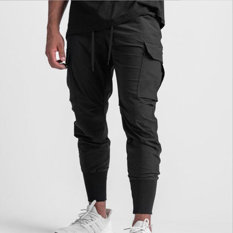 2021New Casual Pants Men Joggers Sweatpants Running Sport Trackpants Male Gyms Fitness Training Thin Quick dry Trousers Bottoms