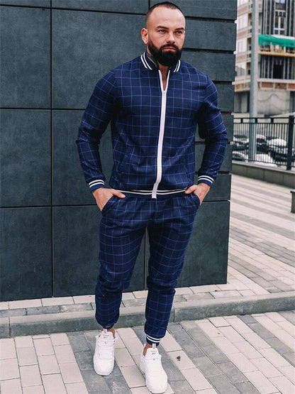 New Men's Autumn Gentlemen Tracksuit Set Jackets Sets Tracksuit Men Sportswear Male Suit Pullover Two Piece Set Casual Sets