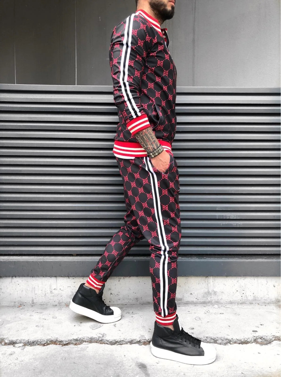 Mens Tracksuits Colorful Plaid Casual Zipper Hoodie Set 3D Print Set New Autumn Male Sweatshirt Clothes For Men