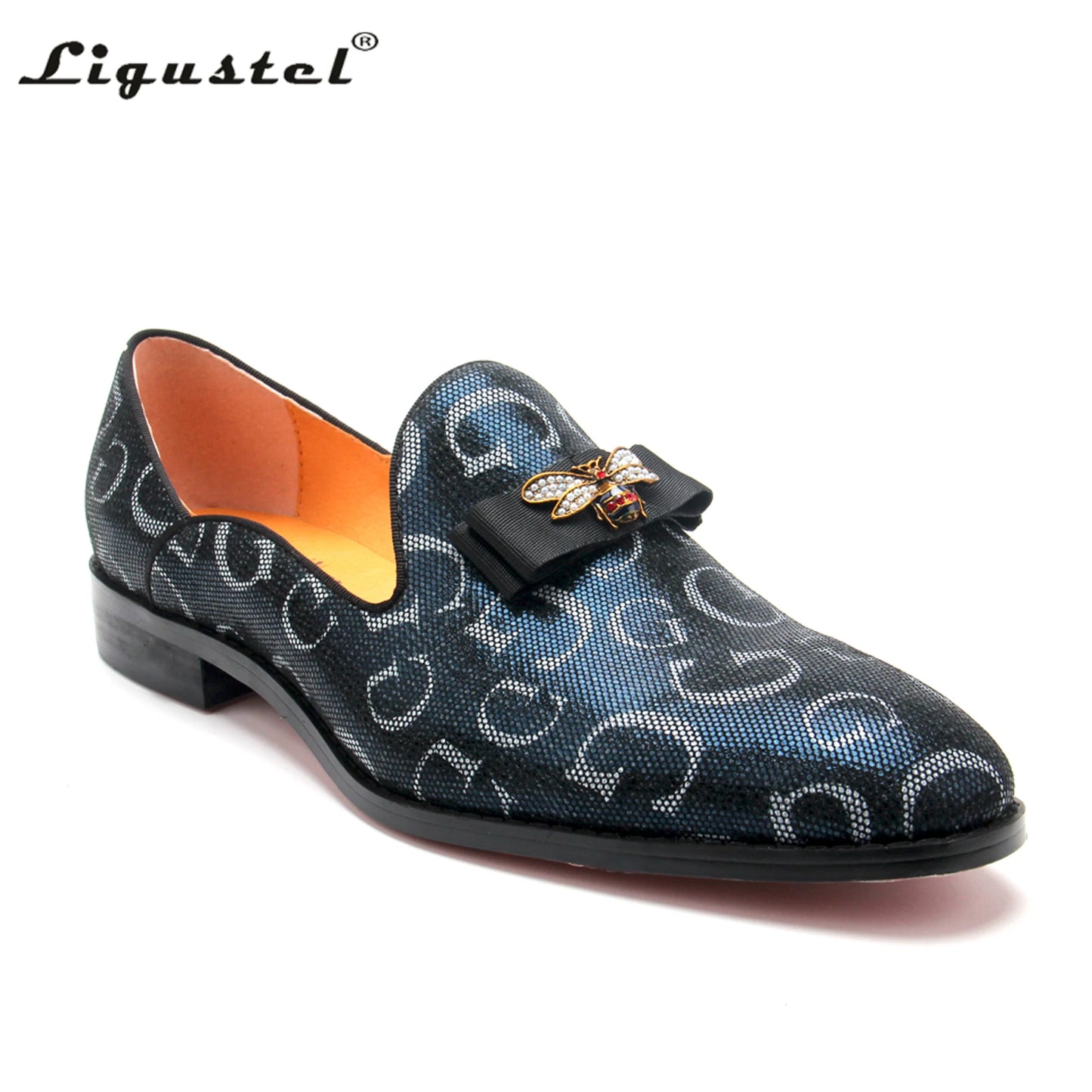 Genuine Leather Loafers Men Prom blue Casual Bee Shoes Luxury Wedding Evening Party Slip On Red Bottom formal dress plus Size 13