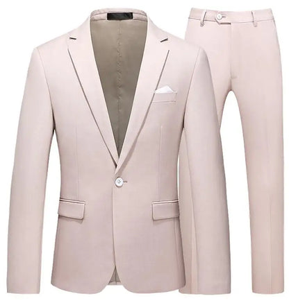2026 Men's Red Suit 2-Piece Sets, Wedding Party Dress Coat and Pants Asian Size Terno Masculino Black White Blue Costume Homme