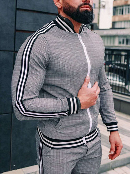 New Men's Autumn Gentlemen Tracksuit Set Jackets Sets Tracksuit Men Sportswear Male Suit Pullover Two Piece Set Casual Sets