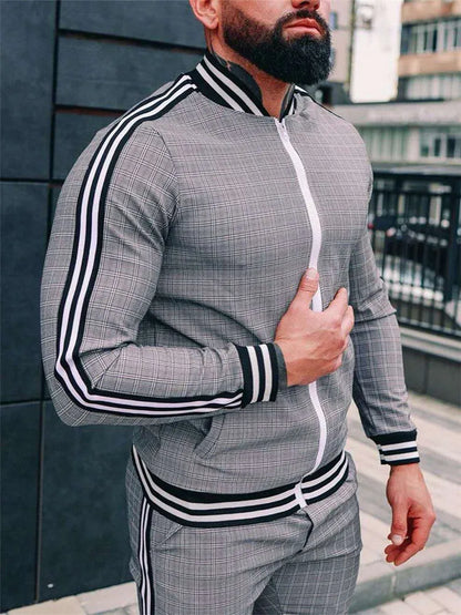 New Men's Autumn Gentlemen Tracksuit Set Jackets Sets Tracksuit Men Sportswear Male Suit Pullover Two Piece Set Casual Sets