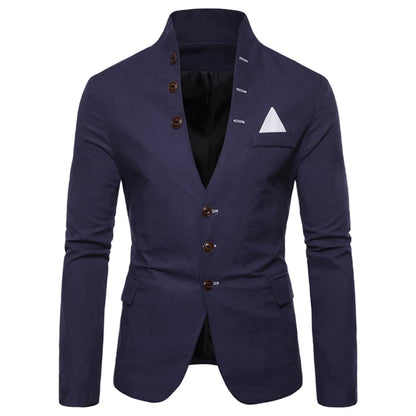 Men Sl-im Fits Social Blazer Summer Autumn Fashion Solid Wedding Dress Jacket Men Casual Business Male Suit Jacket Blazer Gentle