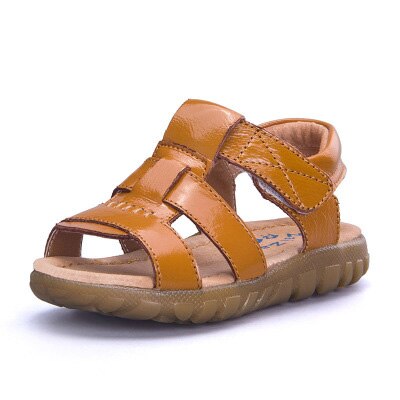 Boys Sandals 2022 Summer Children Shoes Girls Fashion Cut-outs Sandals Genuine Leather Kids Beach Sandals Breathable Flats Shoes