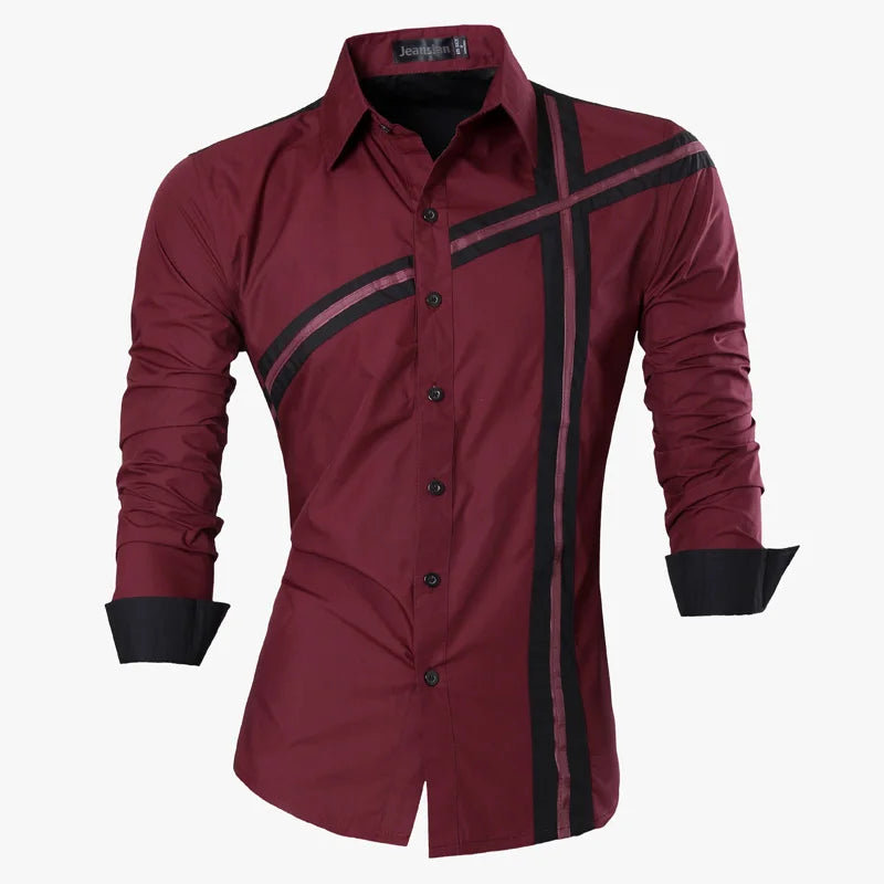 jeansian Spring Autumn Features Shirts Men Casual Jeans Shirt New Arrival Long Sleeve Casual Male Shirts K006