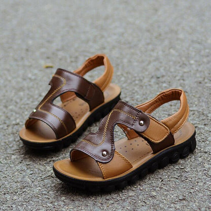 New  summer boys sandals genuine cow leather beach sandals open toe children sandals shoes outdoor soft kids slippers shoes