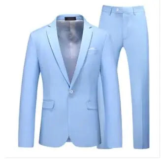 2026 Men's Red Suit 2-Piece Sets, Wedding Party Dress Coat and Pants Asian Size Terno Masculino Black White Blue Costume Homme