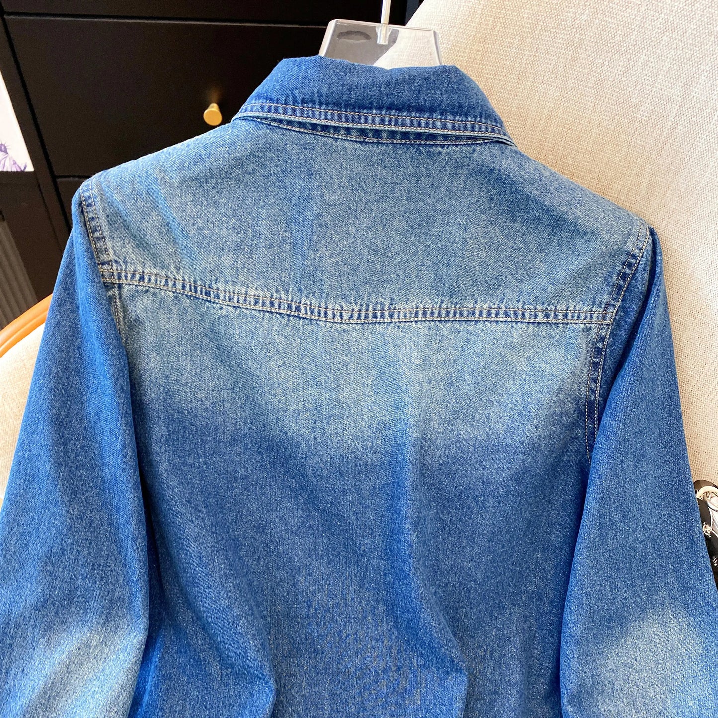 Boutique Wholesale  Summer New Fashionable Retro Versatile Casual Loose Denim Women's Shirt
