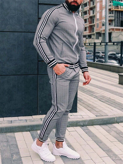 New Men's Autumn Gentlemen Tracksuit Set Jackets Sets Tracksuit Men Sportswear Male Suit Pullover Two Piece Set Casual Sets