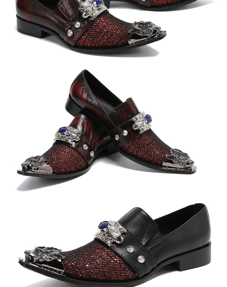 Sommer neue atmungsaktive Business Bankett Herrenschuhe Leder Herren Party Freizeitschuhe Modell personalisierte Show Hochzeitsschuhe