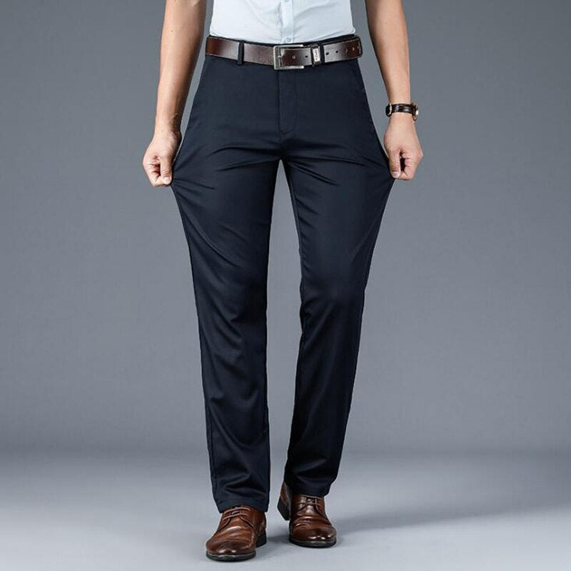 Spring summer new men's pants business high quality brand stretch straight pants men casual pants trousers men clothing