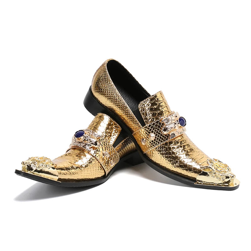 Summer New breathable business banquet men's shoes leather men's party casual shoes model personalized show wedding shoes