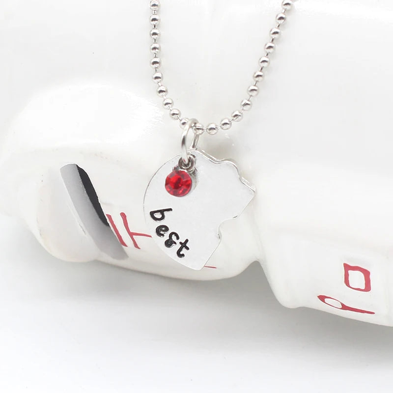 Best Friend 3/4 Piece Set Necklace BFF Necklace Female Love Friendship Pendant Choker Fashion  Men And Women Jewelry Gift 2025