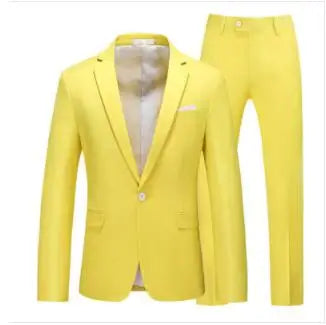 2026 Men's Red Suit 2-Piece Sets, Wedding Party Dress Coat and Pants Asian Size Terno Masculino Black White Blue Costume Homme