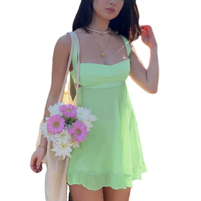 New Summer Fashion Trend Women's New Sling Dress Dress