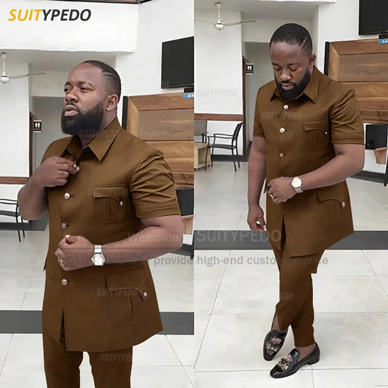 Elegant Male Homecoming Formal Suit Sets Evening Dinner Classic Business Outfits Custom Male Slim Fit Blazer Pants Two Pieces