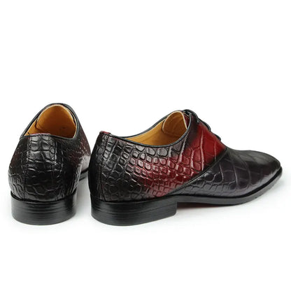 Fashion Men's Shoes New Oxford Red Black Mixed Color Zapatos De Hombre Genuine Leather Business Office Classic Leather Shoes Hot