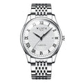 WLISTH Luxury Stainless Steel Watches for Man Waterproof Luminous Quartz Watches Roman Scale Wristwatch Date Week Men Watch
