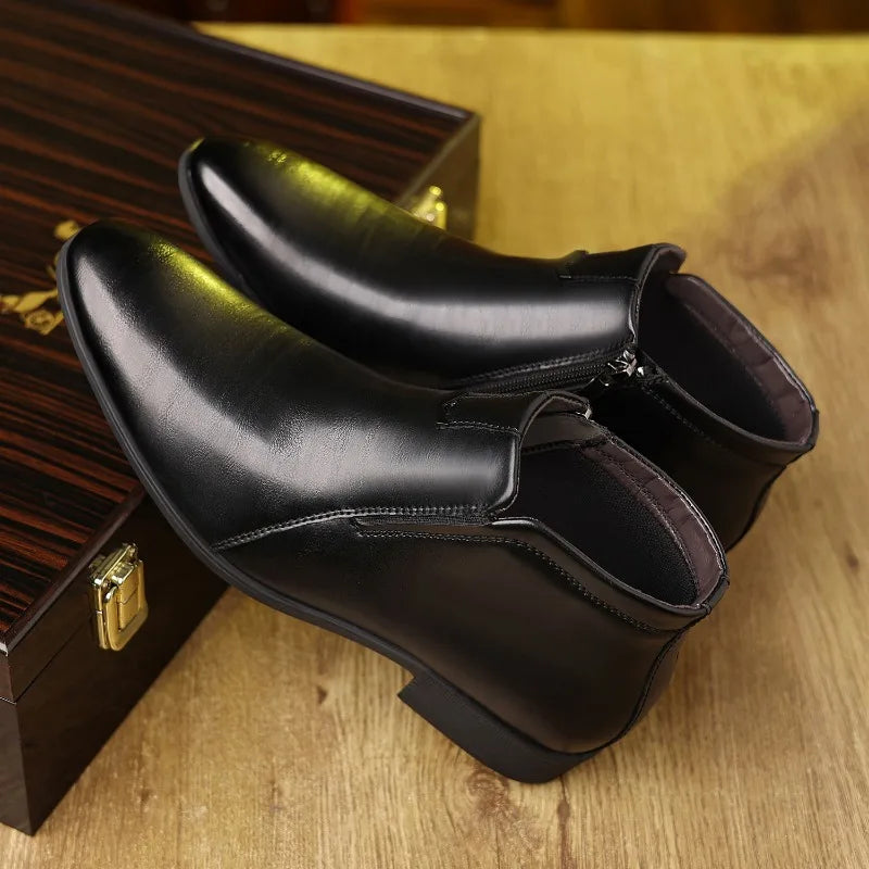 High Quality Mens Business Dress Leather Shoes Trend Casual Leather Shoes Hairdresser Fashion Casual Shoes Large Size 38 - 48
