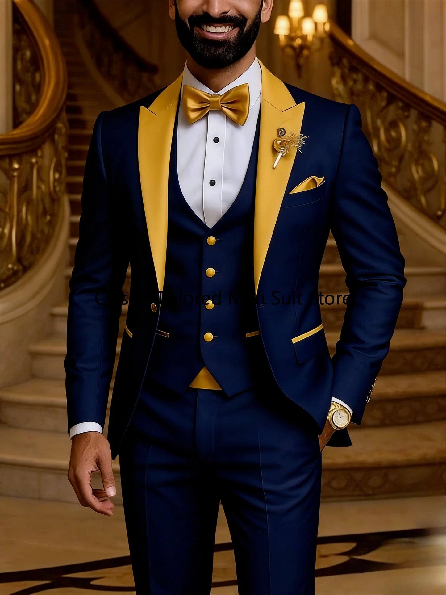 Quality Men's Suit  Fit Tuxedo 3 Pieces Suit Dress Wedding Work & Party