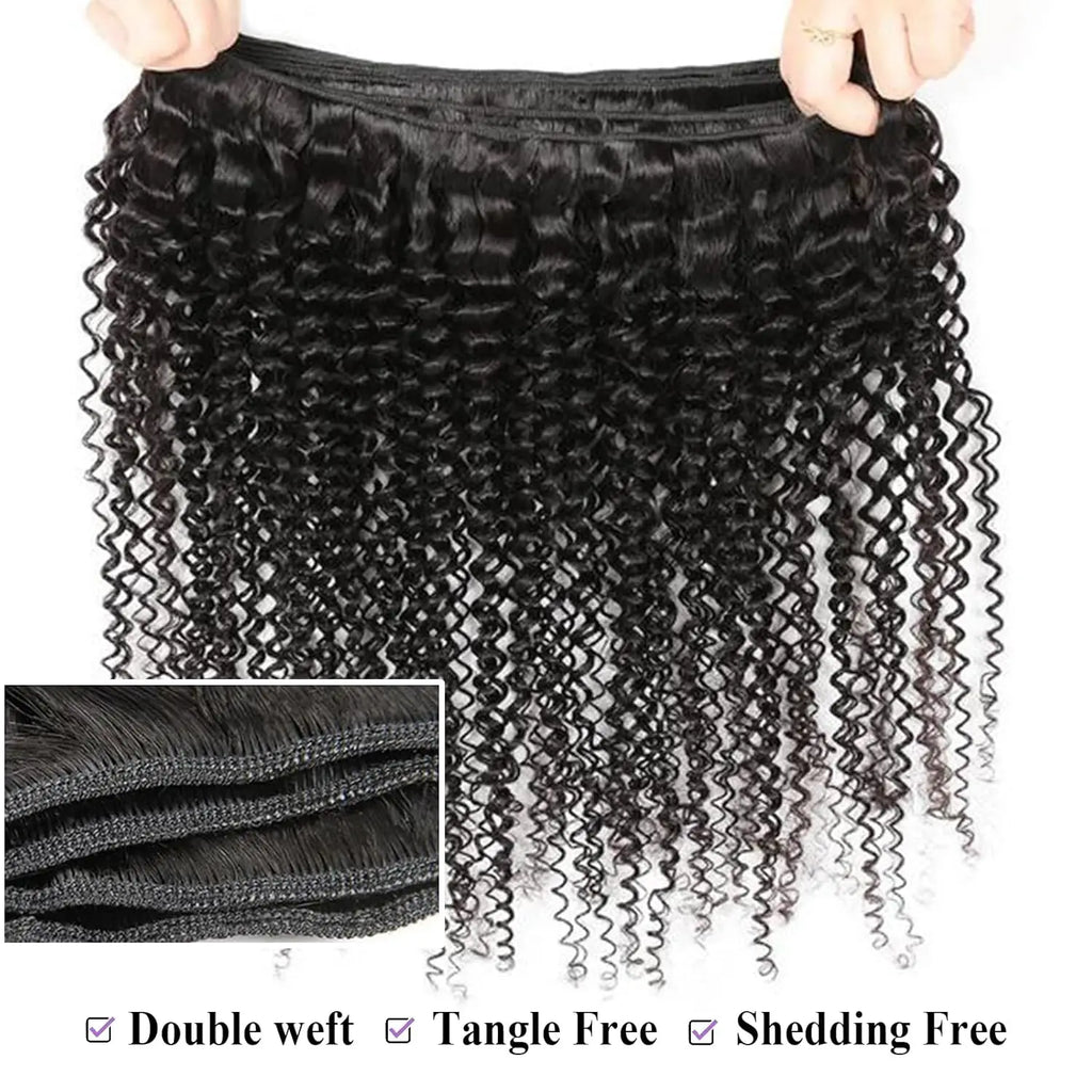 Jerry Curly Bundles Natural Black Kinky Curly Human Hair Bundles Bouncy 12 To 42 Inch 2 3 4 Pcs Raw Remy Hair Extensions