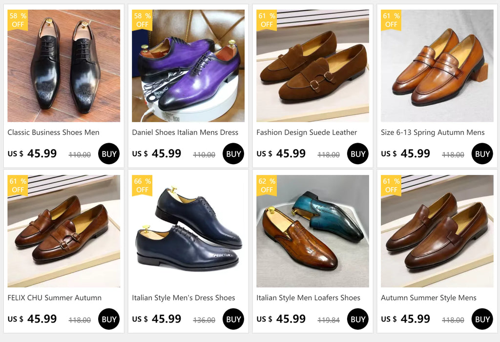 Luxury Men's Genuine Leather Dress Shoes Crocodile Print Wedding Loafers Double Buckle Business Office Formal Slip-On Shoes
