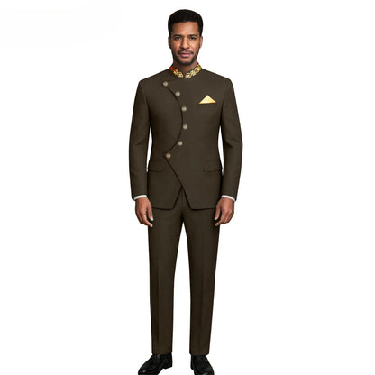 (Jacket +Pants) 2026 New Luxury Elegant Men's Suits 2 Piece Set Fashion Korean Casual Slim Fit Social Groom Wedding Tuxedo