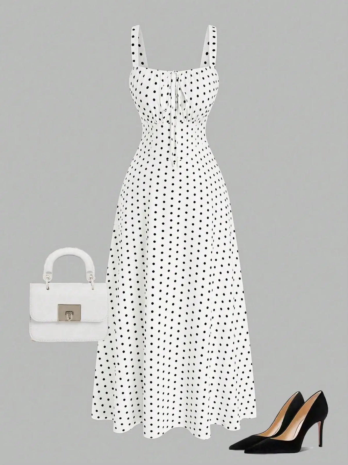 【Große Größen】 Polka Dot Print Kleid, lässiges ärmelloses Kleid für den Sommer, Damenbekleidung in großen Größen für den Alltag