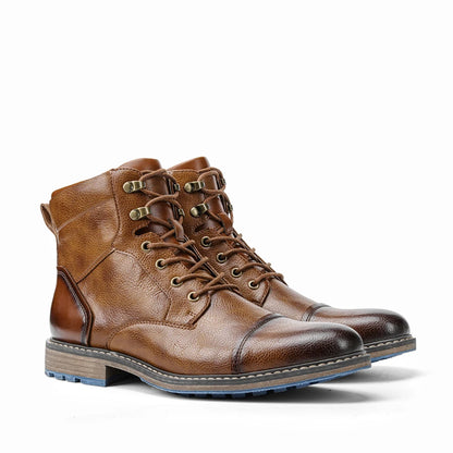 Size 39~48 Retro Men Boots  Fashion Comfortable  Spring Leather Boots