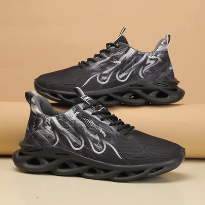 Unisex Running Shoes Men Women Lightweight Mesh Breathable Comfortable Flat Soft Tennis Shoes Summer Lace-up Sneakers Man