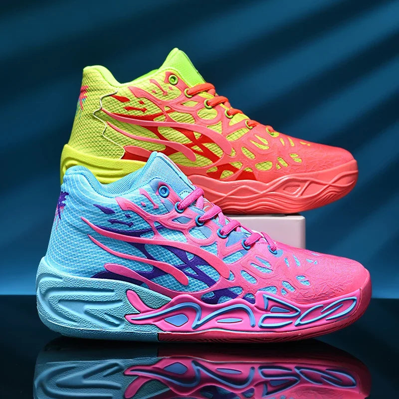 Basketball Shoes Men Field Training High-top Comfortable Non-slip Sports Footwear Luxury Lace-up Flat Sneakers for Men