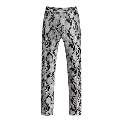 New Autumn Men's Asian Size Slim Fit Suit Pants, Black White Plaid Pant, Red Blue Vertical Striped Trousers. M-5XL 6XL