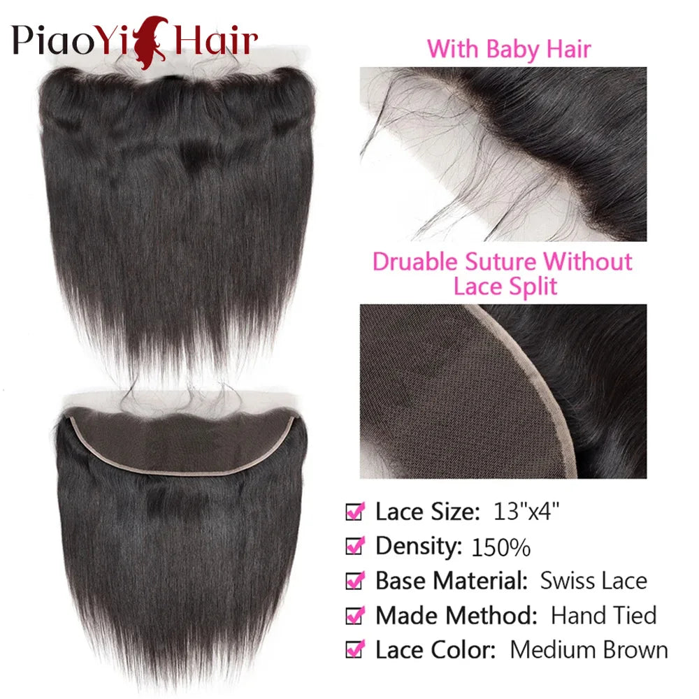 Frontal Only 13x6 Straight 13x6 13X4 HD Lace Frontal Brazilian Human Hair Preplucked 4x4 5x5 6x6 Transparent Lace 2x6 Hd Lace Closure Human Hair