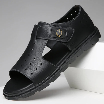 New Men's Sandals Fashion Brand Roman Sandals for Men Soft Bottom Comfortable Beach Shoes High Quality Leather Men Casual Shoes